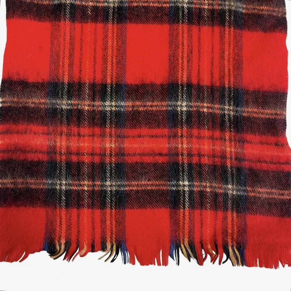 Day of The Unicorn Red Royal Stewart Tartan 100% Australian Wool Rectangle Scarf